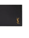 Tiny Monogram Half Wallet Black Gold - SAINT LAURENT - BALAAN 7