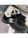 Men s CC Cruise Sneakers Black Mesh Calfskin White Logo - CHANEL - BALAAN 3