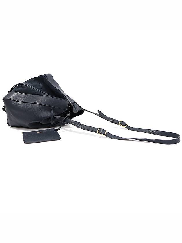 HH5869 Navy Silky Calfskin Suede Trimming Small Millie Bucket Bag Shoulder - MULBERRY - BALAAN 3