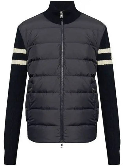 Logo patch knit padding navy blue - MONCLER - BALAAN 2