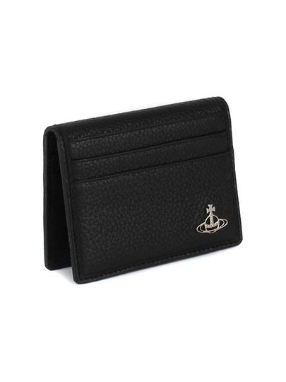 Grain Leather Card Wallet Black - VIVIENNE WESTWOOD - BALAAN 2