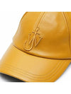 Embroidered Logo Leather Baseball Cap Mustard - JW ANDERSON - BALAAN 5