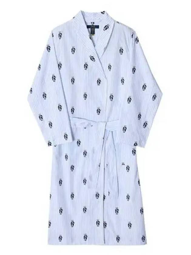 Bear Stripe Robe Blue - POLO RALPH LAUREN - BALAAN 2