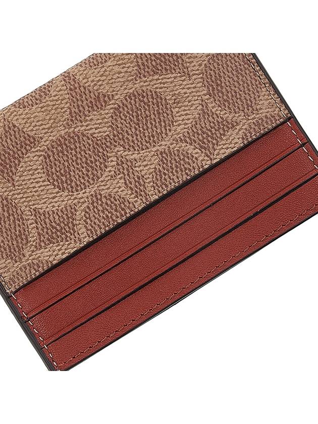 Men's Signature Card Holder 936 TAN RUST - COACH - BALAAN 7