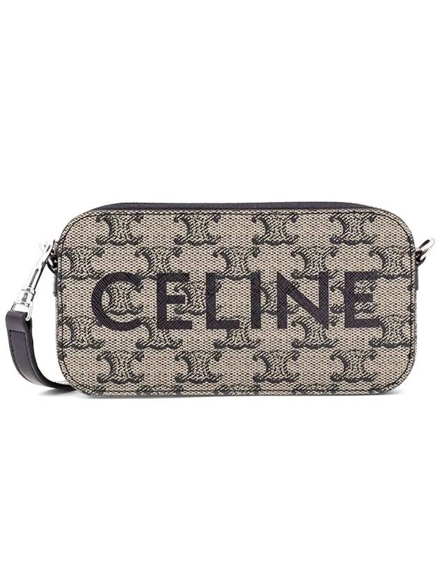 Triomphe Horizontal Pouch Bag Beige - CELINE - BALAAN 3