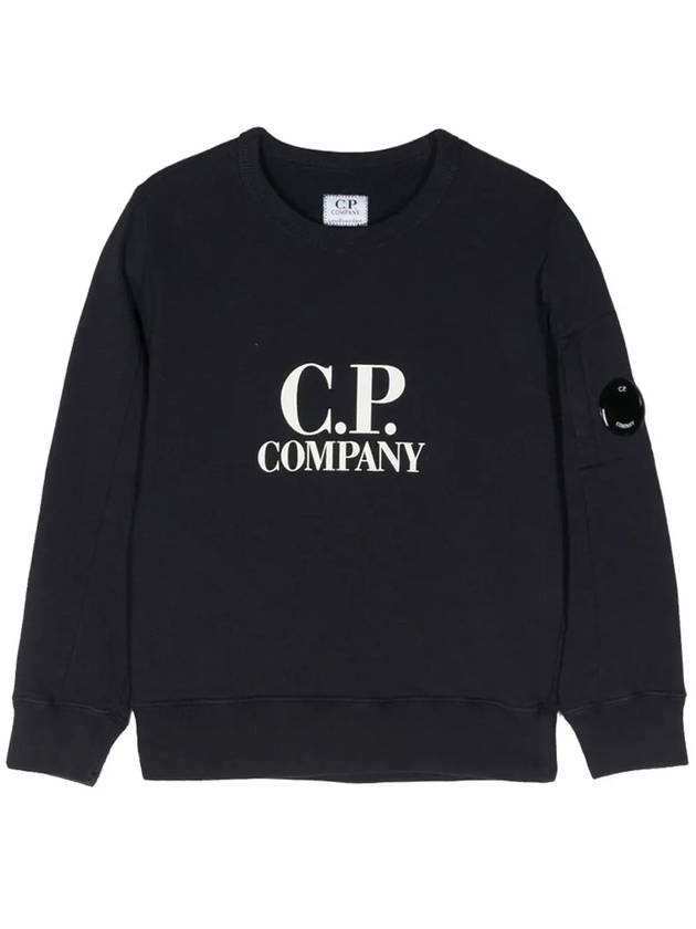 Kids U16 Basic Fleece Logo Sweatshirt Black - CP COMPANY - BALAAN 3