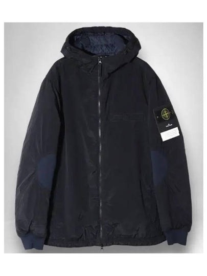 PrimaLoft-TC Nylon Zip Up Hoodie Black - STONE ISLAND - BALAAN 2