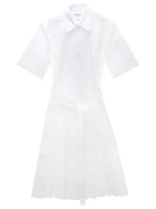 Belted poplin dress women - THOM BROWNE - BALAAN 1