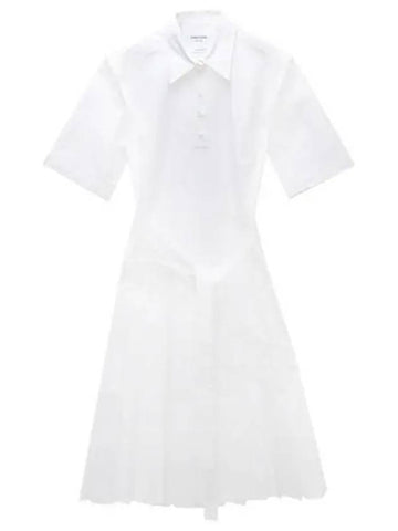 Belted poplin dress women - THOM BROWNE - BALAAN 1