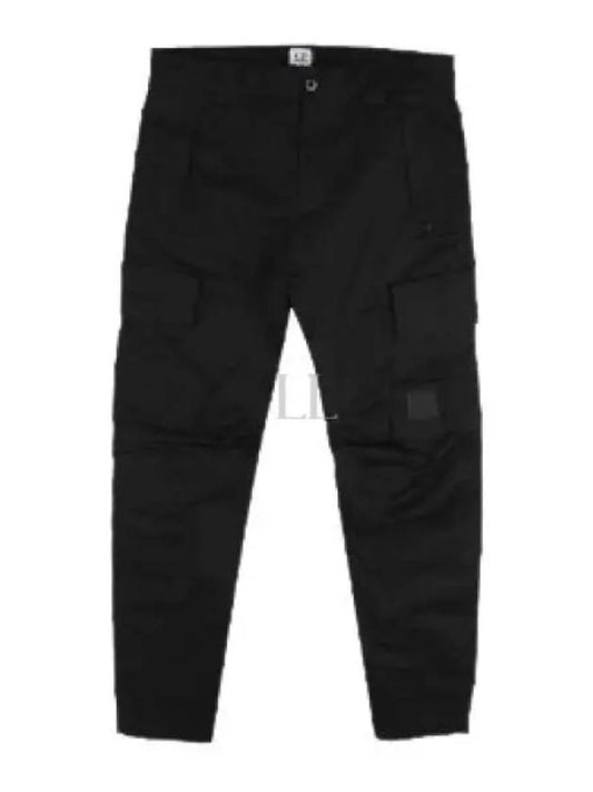 Drawstring Waist Satin Cargo Straight Pants Black - CP COMPANY - BALAAN 2