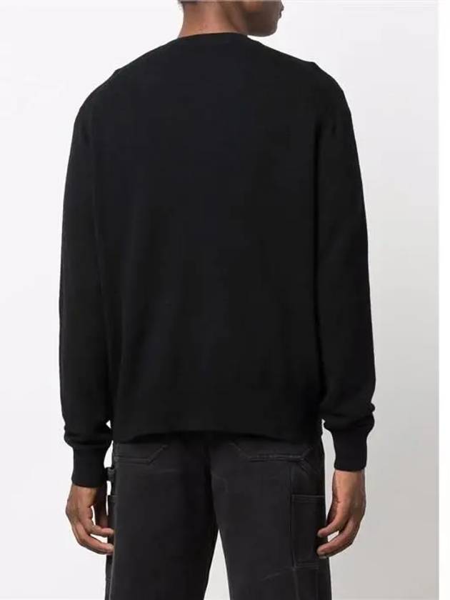 Face Patch Crew Neck Knit Top Black - ACNE STUDIOS - BALAAN 6