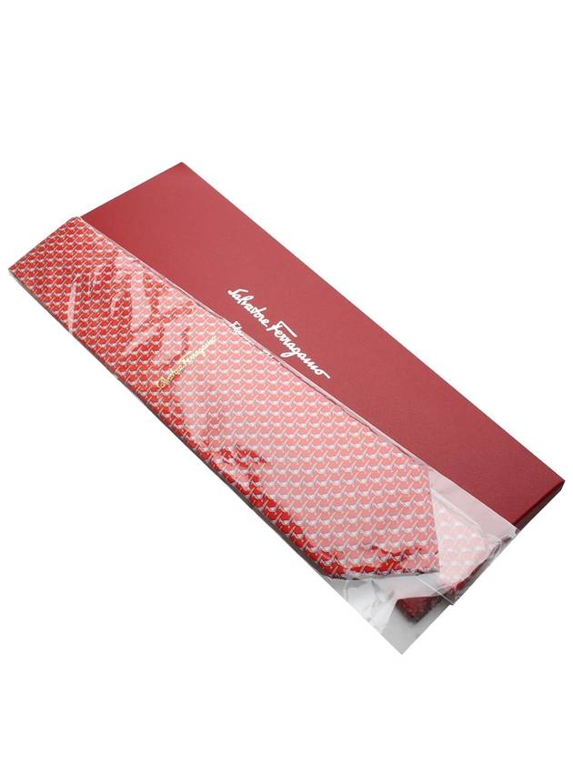 Ferragamo red pattern silk tie - SALVATORE FERRAGAMO - BALAAN 4