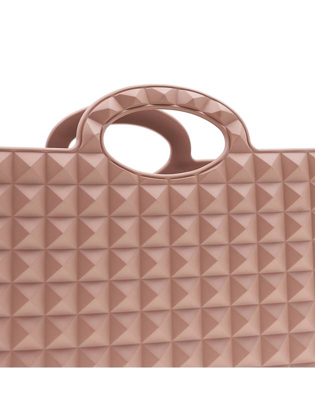 Le Troisieme Stud Pattern Rubber Tote Bag Pink - VALENTINO - BALAAN 9