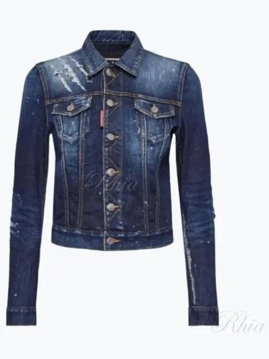 Dark CB Wash Classic Worker Denim Jacket Navy - DSQUARED2 - BALAAN 2