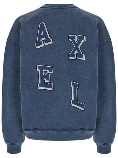 Blue Crewneck Sweatshirt With Logo Embroidery In Cotton Man - AXEL ARIGATO - BALAAN 2