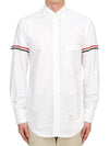 Armband Oxford Long Sleeve Shirt White - THOM BROWNE - BALAAN 2