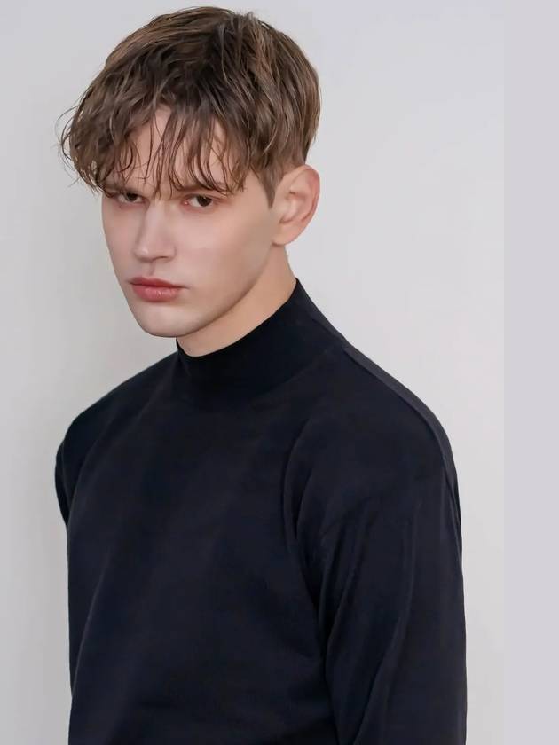 Soft half turtleneck knit black - INDUST - BALAAN 7