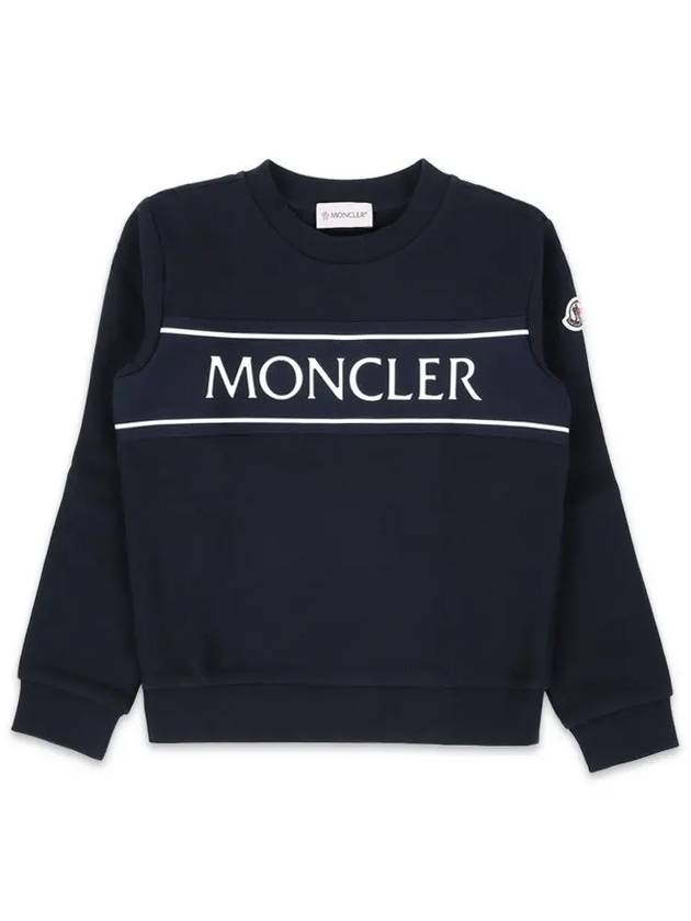 Kids Wappen Patch Logo Sweatshirt Navy 8G00016 899PS 778 8 10A - MONCLER - BALAAN 2