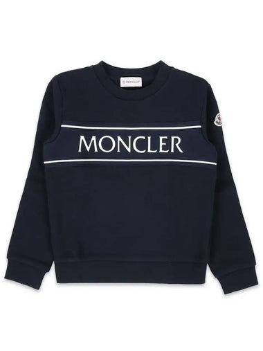 Kids Wappen Patch Logo Sweatshirt Navy 8G00016 899PS 778 8 10A - MONCLER - BALAAN 1