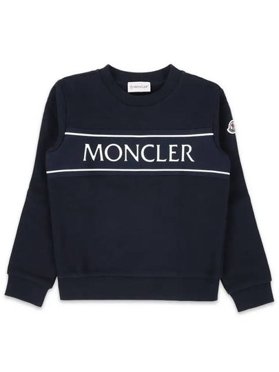 Kids Wappen Patch Logo Sweatshirt Navy 8G00016 899PS 778 12 14A - MONCLER - BALAAN 2