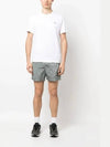 Pisato Effect Logo Patch Short Sleeve T-Shirt White - STONE ISLAND - BALAAN 3