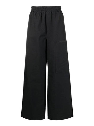 high waist logo wide pants black - OFF WHITE - BALAAN 1