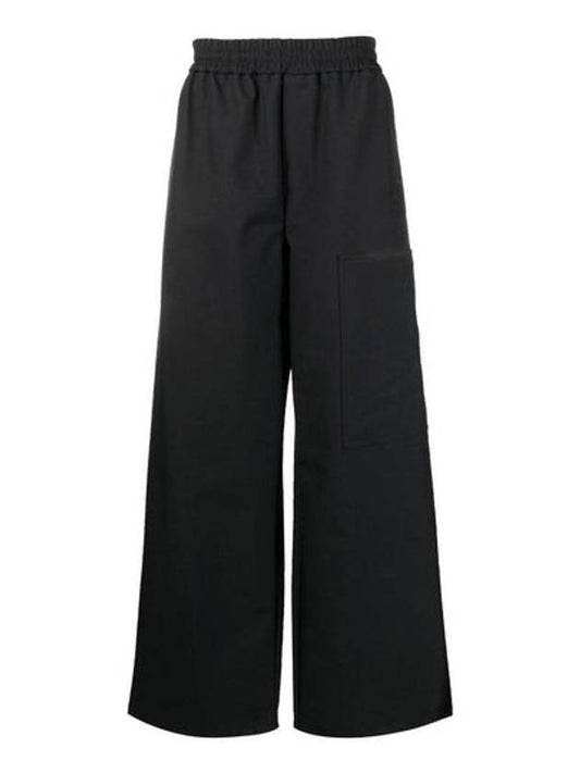 high waist logo wide pants black - OFF WHITE - BALAAN 1