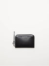 Zipper Leather Half Wallet Black - ACNE STUDIOS - BALAAN 2