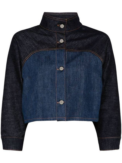 Fendi paneled cropped denim jacket FLF793AT1A F1PNC - FENDI - BALAAN 2