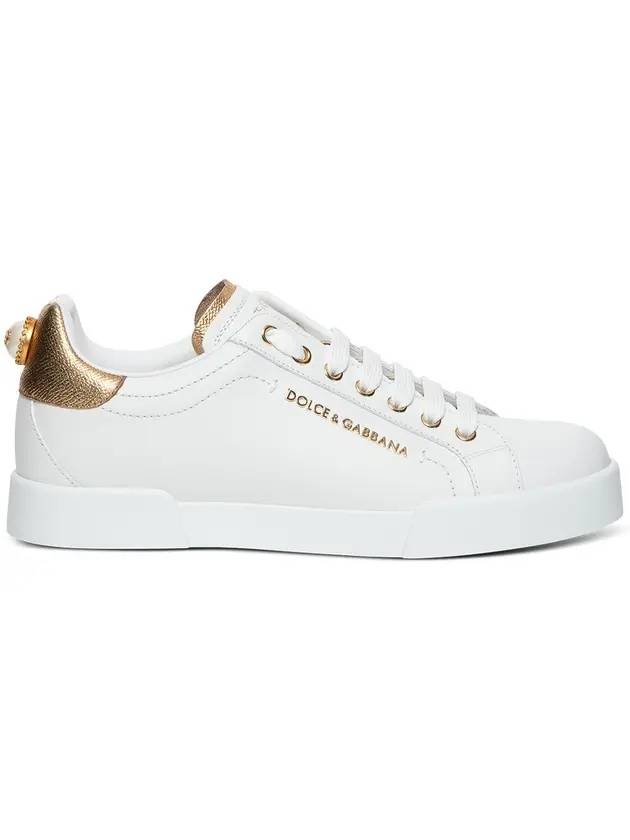 lettering Portofino sneakers white gold - DOLCE&GABBANA - BALAAN 1