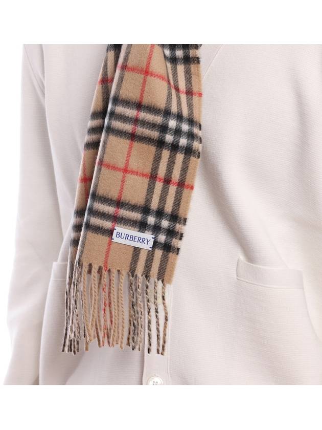 Check Cashmere Scarf Beige - BURBERRY - BALAAN 7