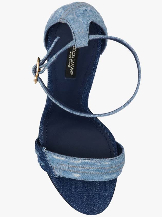 denim patchwork DG detail sandal heel - DOLCE&GABBANA - BALAAN 7