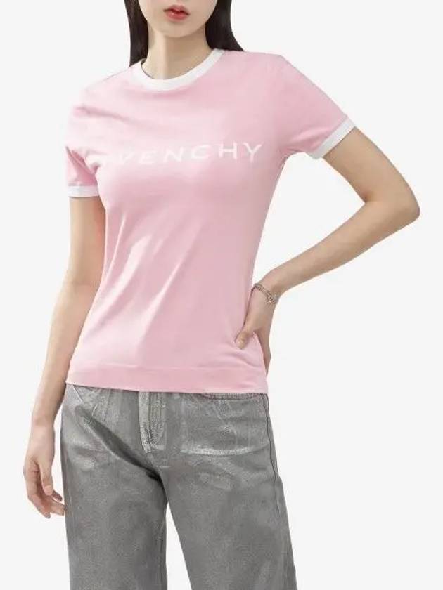 Archetype Slim Fit Cotton Short Sleeve T-Shirt Pink - GIVENCHY - BALAAN 2