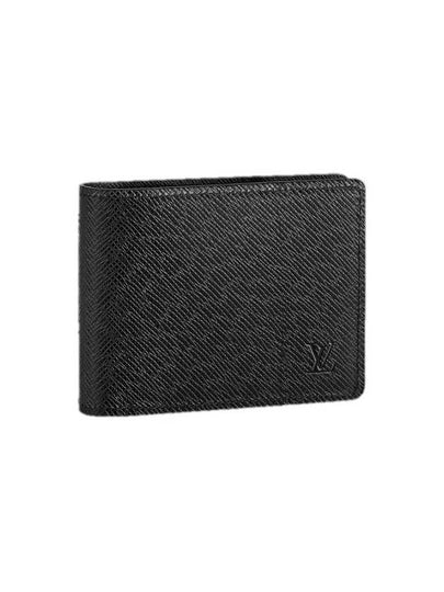 Multiple Taiga Leather Half Wallet Black - LOUIS VUITTON - BALAAN 2