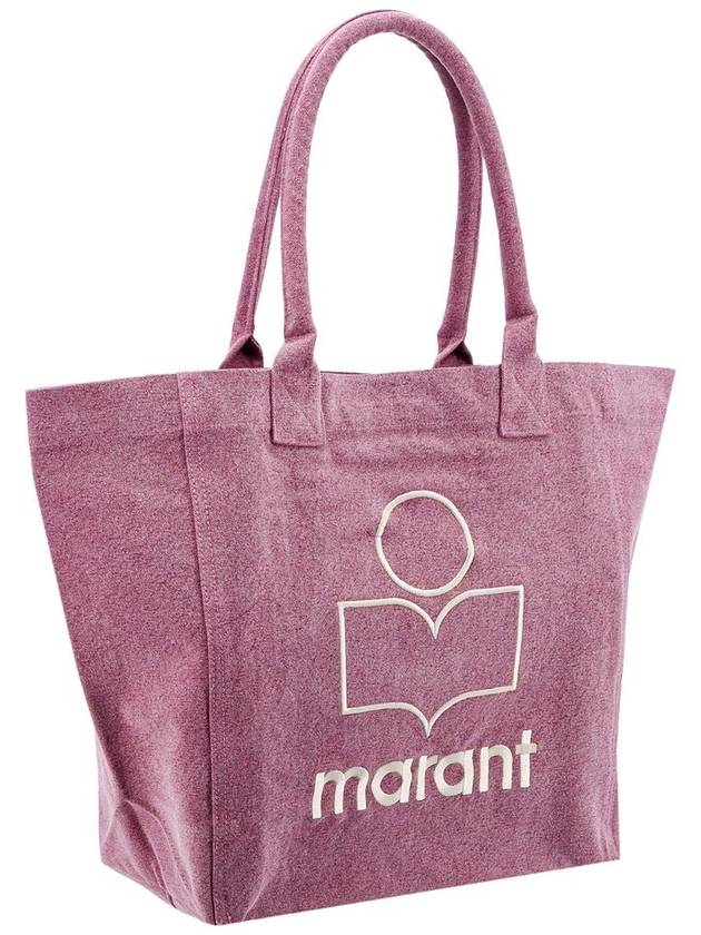 Yenky Logo Washed Cotton Tote Bag Pink - ISABEL MARANT - BALAAN 8