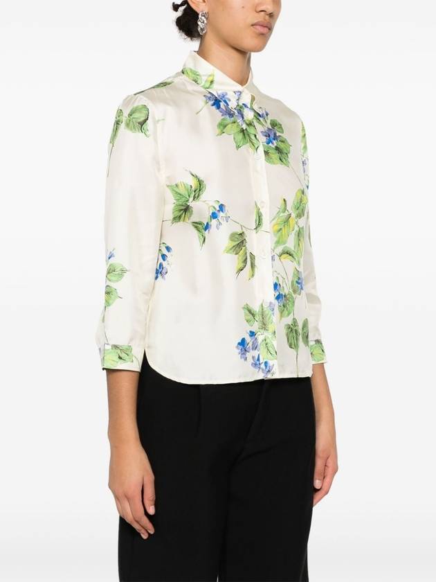 floral print shirt white - PRADA - BALAAN 5