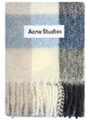 Check Mohair Muffler Blue Beige Black - ACNE STUDIOS - BALAAN 2