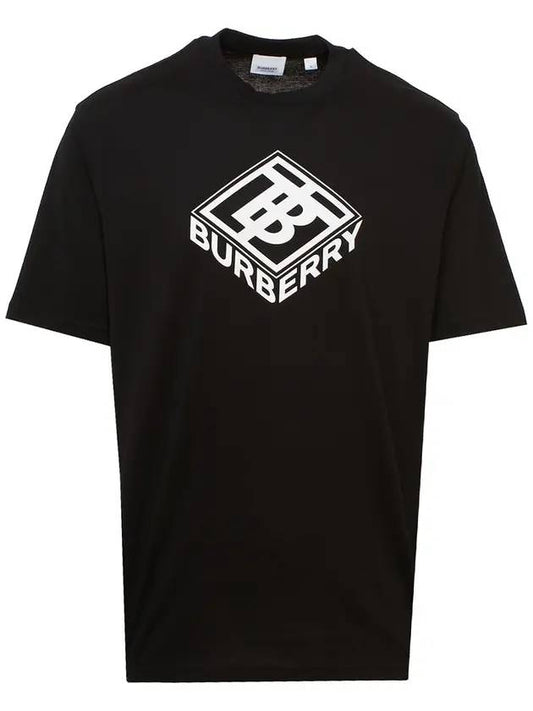 Men's Logo Graphic Short Sleeve T-Shirt Black - BURBERRY - BALAAN.