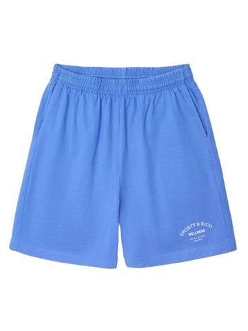 Wellness Studio Gym Shorts Sapphire - SPORTY & RICH - BALAAN 1