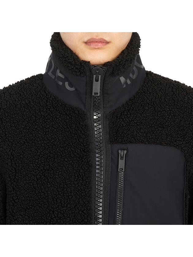 Men's Sagrek Shearling Fleece Zip-Up Jacket Black - MOOSE KNUCKLES - BALAAN 8