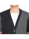 Funmix Cotton ArmBand V-Neck Cardigan Tonal Grey - THOM BROWNE - BALAAN 10