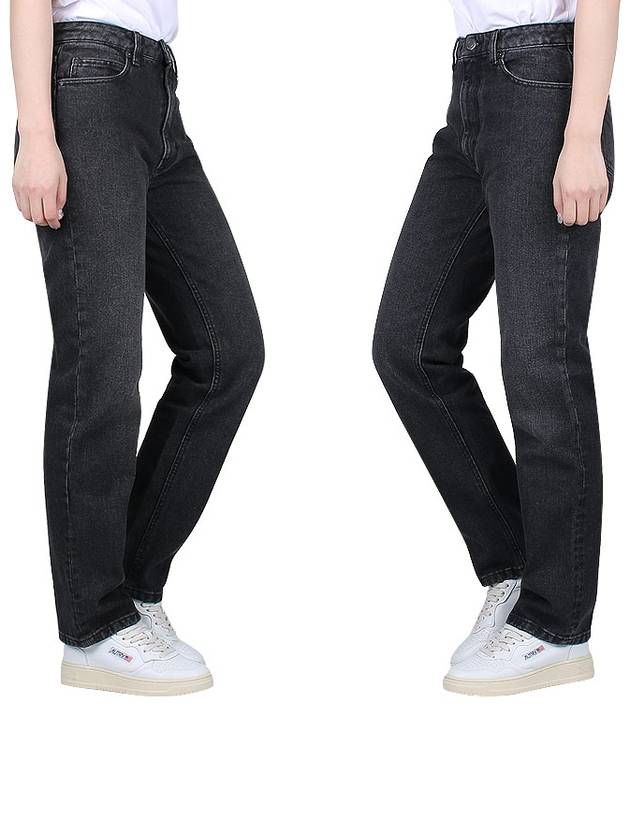 Denim Straight Jeans Black - AMI - BALAAN 4