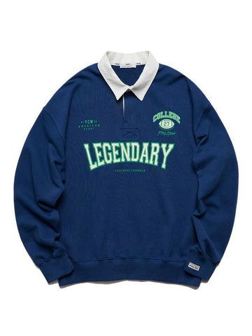 Legendary Rugby Sweatshirt Navy - YCW - BALAAN 1