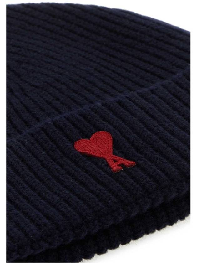 Heart Logo Wool Beanie Night Blue - AMI - BALAAN 4