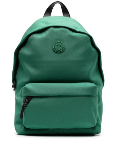 Logo Patch Zipper Backpack Green - MONCLER - BALAAN 1