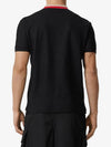 Logo Stripe Short Sleeve Polo Shirt Black - BURBERRY - BALAAN 6