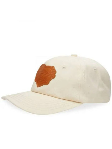 Logo Leather Patch Denim Ball Cap White - HUMAN MADE - BALAAN 1