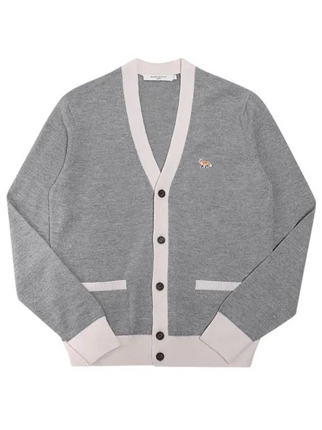 Baby Fox Bicolor Classic Cardigan Melange Grey - MAISON KITSUNE - BALAAN 3