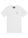 Embroidered Logo Essential Sports Short Sleeve T-Shirt White - BARBOUR - BALAAN 1