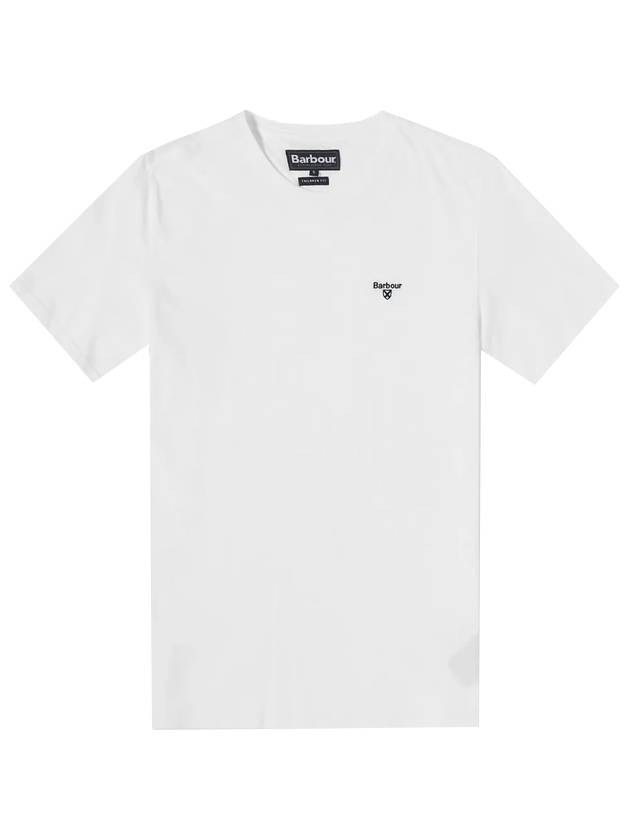 Embroidered Logo Essential Sports Short Sleeve T-Shirt White - BARBOUR - BALAAN 1